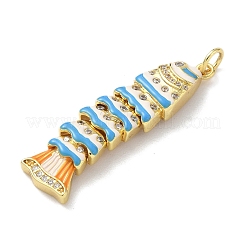 Pendenti in zirconi cubici trasparenti in micro pavè di ottone&nbsp;KK-B155-19G-01