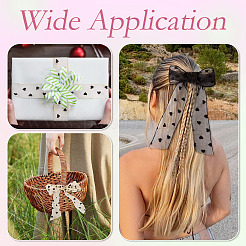 2 рулон двухцветной полиэстеровой ленты с узором в форме сердца OCOR-TA0002-78