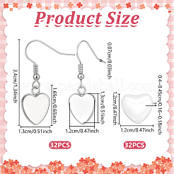 DIY-Sets zur Herstellung von herzförmigen Ohrhängern aus Edelstahl 304&nbsp;EJEW-UN0003-34