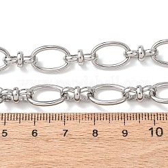 10 mm ovale Gliederkettenhalsketten aus 304 Edelstahl für Damen&nbsp;X-NJEW-G194-04P