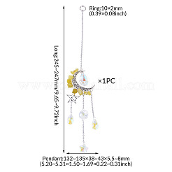 Ornamenti pendenti in lega di luna e stella&nbsp;HJEW-TADJ0022