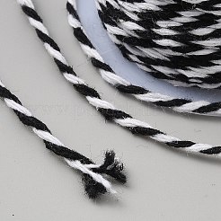 10m ツートンコットンツイストコード  ラウンド  ブラック  1.5mm  約10.94ヤード（10m）/ロール&nbsp;OCOR-TAC0023-13F