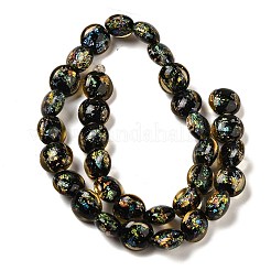 Нити стеклянных бусин из дихроичной фольги ручной работы DICH-U001-11I