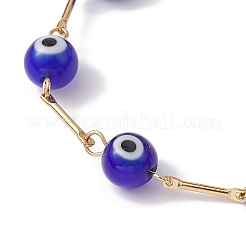 Bracelets de chaîne à maillons mauvais œil au chalumeau&nbsp;BJEW-JB10045-03