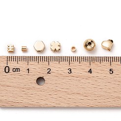 60шт 6 стиля латунные распорные бусины&nbsp;KK-X0093-09G-NF