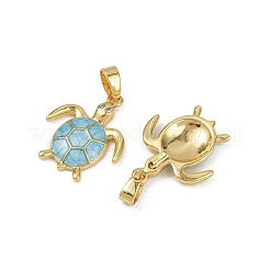 Латунные микро проложить кубического циркония подвески KK-C093-09G-02