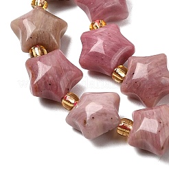 Природные родонит бисер нитей G-Z080-A30-10mm