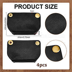 4 Stück kurze Hängeverschlüsse aus PU-Leder&nbsp;FIND-WH0139-944A