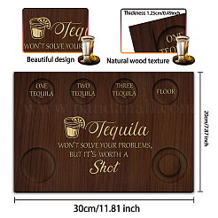 Schnapsgläser-Tablett aus Holz&nbsp;AJEW-WH0423-003