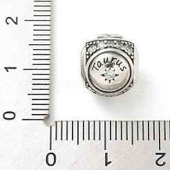 Messing klare europäische Zirkonia-Perlen&nbsp;LS-FIND-M049-01AS-07