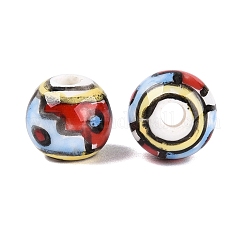Perles en porcelaine manuelles&nbsp;PORC-Q007-07D