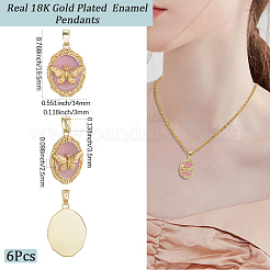 Кулоны с эмалью из латуни KK-BBC0020-53