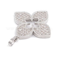 Подвески из латуни и прозрачного циркония с покрытием стойки KK-S374-01P