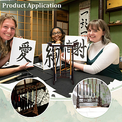 Подвесной держатель из дерева венге с китайской каллиграфией&nbsp;ODIS-WH0107-01C