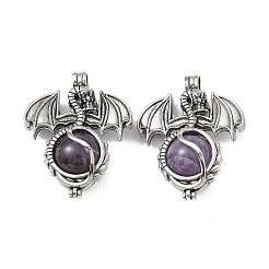 Подвески из натурального аметиста &nbsp;G-P491-02AS-02