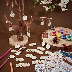 Необработанные деревянные подвески&nbsp;WOOD-WH0050-058