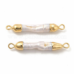 Шармы-соединители с натуральным жемчугом кеши в стиле барокко&nbsp;PEAR-P004-31KCG