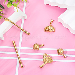 6 шт. 3 стиля подвески из нержавеющей стали 304 с вакуумным покрытием PVD&nbsp;STAS-TA0003-23