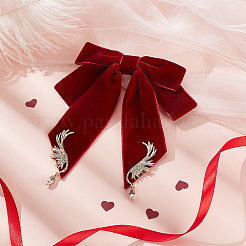 Брошь из полиэстера с бантом AJEW-WH0528-39A