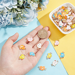 Подвески из 40-х цветных сплавов с эмалью&nbsp;ENAM-NB0002-09