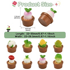 24 шт. 8 стиля декора для растений в горшках из смолы&nbsp;AJEW-CJ0001-80