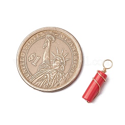 Подвески из окрашенной синтетической императорской яшмы с медной проволокой&nbsp;PALLOY-JF03457-04