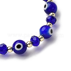 Браслеты ручной работы с лампворком от сглаза и стеклянными бусинами для мужчин и женщин BJEW-JB12368