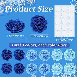 1 комплект самоклеящейся нетканой ткани с розами&nbsp;DIY-SC0032-32A