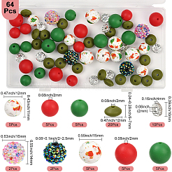 64 perlina in silicone ecologica per uso alimentare&nbsp;SIL-SP0001-19G