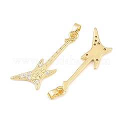 Pendentifs en laiton zircon cubique clair&nbsp;KK-E800-11G