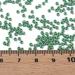 11/0 チェコ不透明ガラスシードビーズ  光沢のある  ラウンド  シーグリーン  2.2x1.5mm  穴：0.7mm  約500 G /袋&nbsp;SEED-N004-003B-35