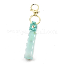 クラウドPVCロープキーホルダー  亜鉛合金パーツと  バッグ流砂ボトルペンダント装飾用  ターコイズ  17.5cm&nbsp;KEYC-B015-02LG-01
