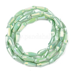 Chapelets de perles en verre opaque électrolytique&nbsp;EGLA-L015-FR-B-01