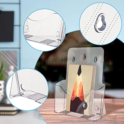 6 шт. 2 стиля прозрачный акриловый настенный стенд для брошюр AJEW-PH0005-86