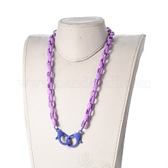 (vente d'usine de fêtes de bijoux) colliers de chaîne de câbles en acrylique personnalisés&nbsp;NJEW-JN02898-03