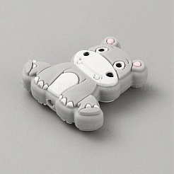 Экологически чистые силиконовые бусины в форме носорога SIL-WH0019-24A