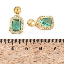 Engastes de colgantes de latón con micro pavé de circonitas cúbicas&nbsp;KK-C172-23G