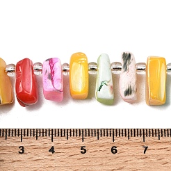 Нити бусин из окрашенных натуральных ракушек трохид/трохус&nbsp;BSHE-A002-03B