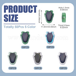 50шт 5 цвета стеклянные бусины&nbsp;GLAA-SP0001-59