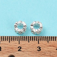 Cremagliera placcatura micro ottone spianare perline zirconi&nbsp;KK-H451-12S