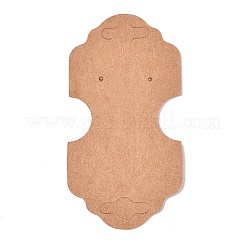 Складные крафт-бумажные карточки для демонстрации ювелирных изделий с отверстием для подвешивания CDIS-T004-09