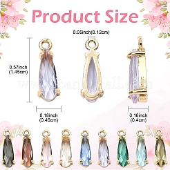 20шт. граненые стеклянные подвески&nbsp;GLAA-YW0005-01