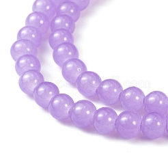 Chapelets de perles en verre imitation jade&nbsp;DGLA-S076-6mm-27