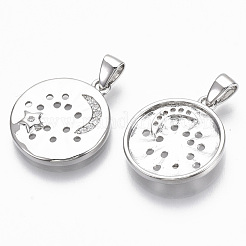 Латунные микро проложить кубического циркония подвески&nbsp;KK-R130-022P-NF