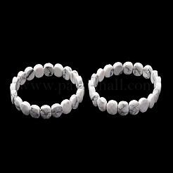 Натуральные браслеты из граненого говлита с бусинами&nbsp;BJEW-K251-07S