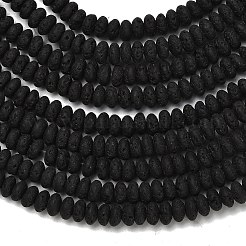 Бусы из натуральной лавы G-L635-A25-4x2mm