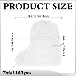 100 funda impermeable desechable para zapatos de polietileno.&nbsp;DIY-GO0003-37