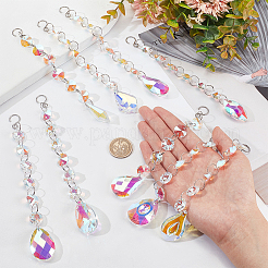 9 Stück facettierte Glas-Sonnenfänger in 9 Stilen&nbsp;HJEW-GL0001-05
