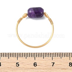 Fingerringe aus natürlichen Amethyst-&nbsp;RJEW-JR01043