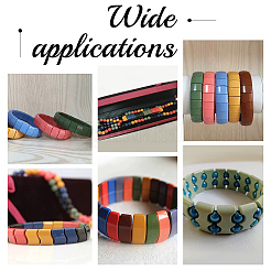 60 шт. 6-цветные окрашенные полумесяцы из натурального турмалина многорядные звенья G-NB0005-41